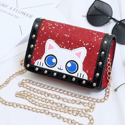 

Girls Hot Mini Animal Cat Design Soft Women Cross-body Handbag Fashion Girls Kids PU Shoulder Messenger Bag