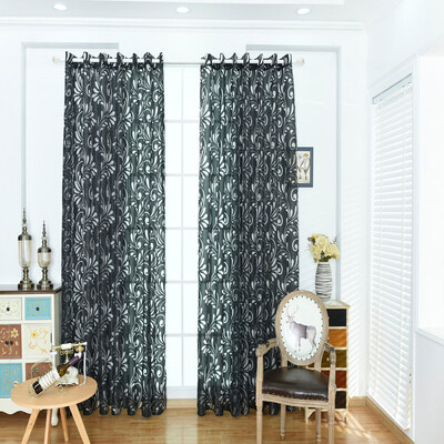 

Gobestart New Simple Rural Style Bubble Cut Flower Shape Curtain Curtain