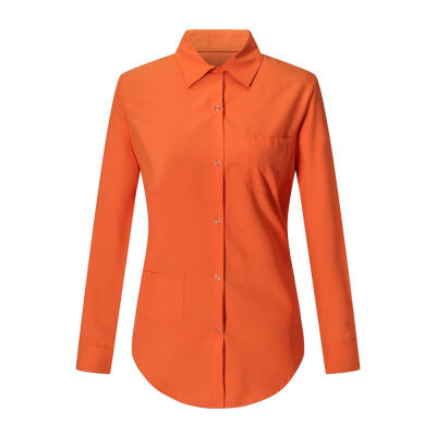 

Long Sleeve Lapel Pocket Shirt Top Fashion Office Ladies Shirt Casual Long Sleeve Button Long Sleeve Top