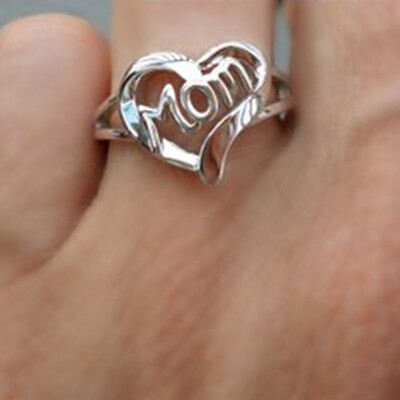 

Fashion Love Mum Ring Rose Gold Mom Character Diamond Jewelry Family Birthday Best Gift For Mother Mummy Party Mother
