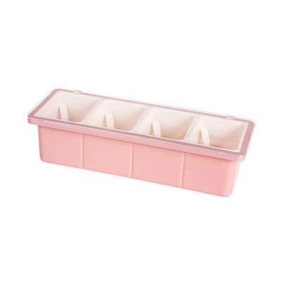 

Toponeto Seasoning Rack Spice Pots Box Storage Container Condiment Jar Kitchen Tool