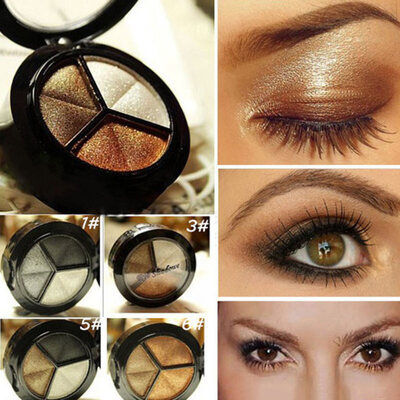 

3 Colors Eyeshadow Natural Eye Shadow Makeup Cosmetic Palette Women Beauty Tool