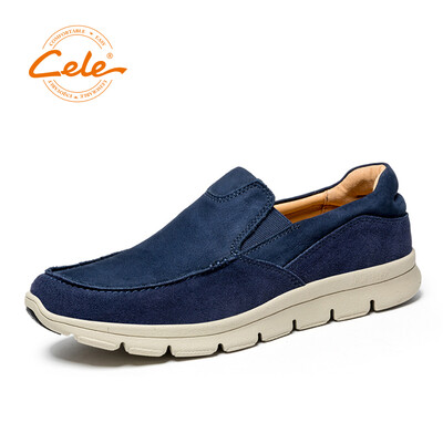 

Celebrity CELE first layer leather lazy one pedal wear-resistant non-slip thick bottom wild business casual shoes male treasure blue 40 yards M8C1S15901
