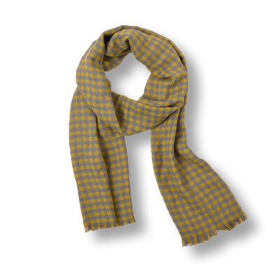 

Children Boys Girls Scarf Cotton Liner Plaid Print Scarf Simple Concise Warm Winter Scarf