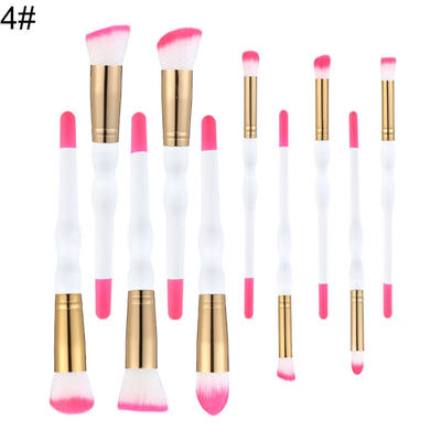 

10Pcs Gourd Handle Foundation Blusher Eyeshadow Face Eye Lip Makeup Brushes Set