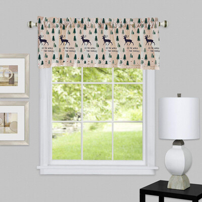 

Toponeto Valance Curtains Extra Wide&Short Window Treatment Kitchen Living Bathroom