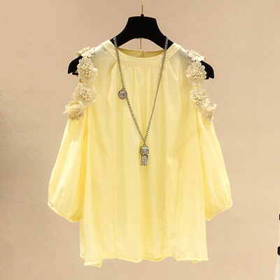 

2019 New T-Shirt Women tops high quality girl Short Sleeve Off Shoulder Lace Sexy Sweet Cute Casual summer tops
