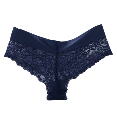 

New Women Sexy Transparent Lace Hollow Exquisite Soft Low-rise Briefs Sweet Modern High Stretch Thong Panties