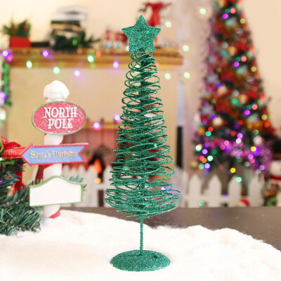 

Tailored Mini Desktop Iron Christmas Tree Home Office Decoration Gift Ornaments Creative