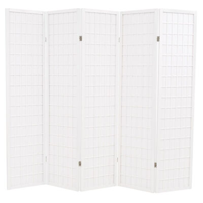 

Folding 5-Panel Room Divider Japanese Style 787"x669" White