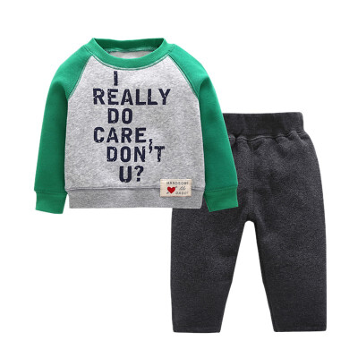 

Autumn Baby Boy Girl Clothhes Childrens Sets Long Sleeve Casual Outfits Set Letter Print Cotton Sweatshirt TopsSports Pants