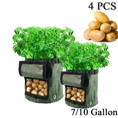 

Vegetables Planter Bags UV Protection Potato Grow Bag Planting Gardening