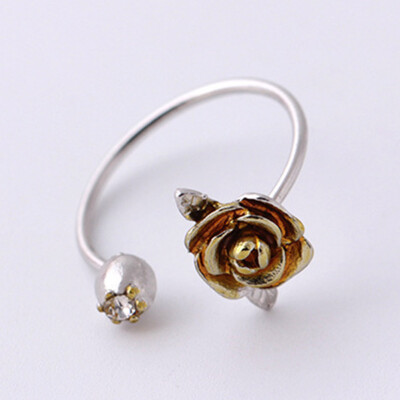 

1pc Fashion Open Ring Rose Adjustable Jewelry Ladies Birthday Party Gift Lovely