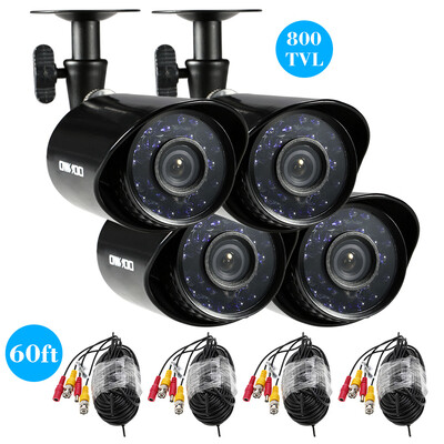 

OWSOO 4800TVL OutdoorIndoor Bullet Security CCTV Camera 460ft Surveillance Cable support Weatherproof IR-CUT Night View Plug