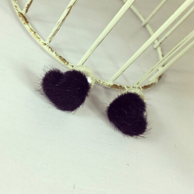 

New Arrival Double Wear Love Plush Pearl Earrings Women Stud Earrings