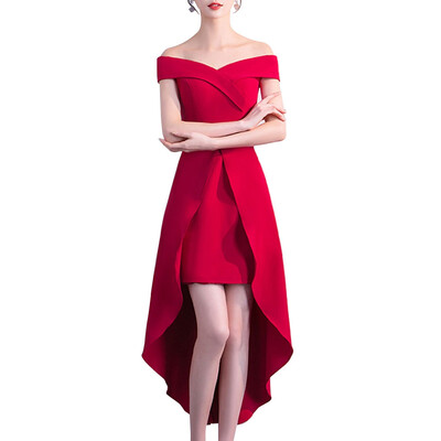 

A Slim Dress with One Shoulder