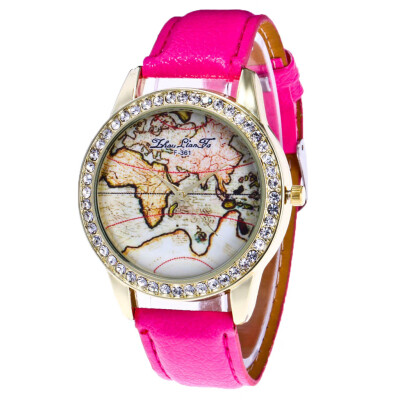 

〖Follure〗Zhou Lianfa Quartz Retro Map Pattern Alloy Business Watch Womens Watch