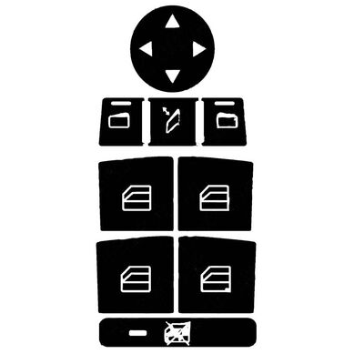

Reuseable Car Auto Window Control&Radio Buttons Cover Trim Sticker Kit for Mercedes-Benz W204 C250 C300 C350