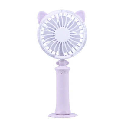 

Mini Portable Fan 2 Speeds Handheld Desktop LED Colorful Night Light Fan Cooler Cute USB Rechargeable Fan for Office Home Outdoor