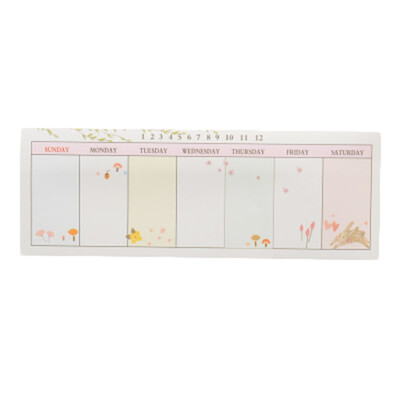 

Kawaii Weekly Plan Paper Scrapbooking Stickers Sticky Note Stationery School Supplies Memo Pad Notebook