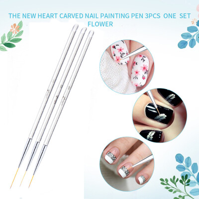 

〖Follure〗3pcsNail Art UV Gel Polish Design Dot Painting Detailing Pen Brushes Tool Set