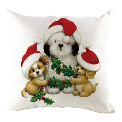 

Siaonvr Christmas Pillow Cover Pillowcases Decorative Sofa Cushion Cover Home Decoration