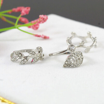 

Women Fashion 3PCS Rings Girls Popular Leaf shape Rings Jewelry