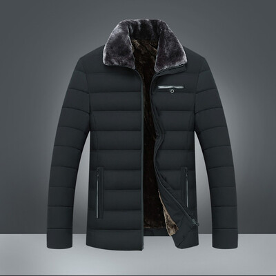 

Toponeto Men Casual Winter Solid Warm Zipper Long Sleeve Jacket Coat Outwear Tops