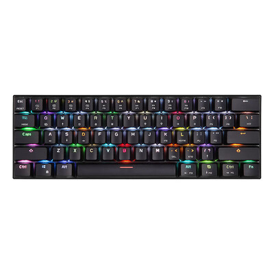 

Motospeed CK62 RGB Bluetooth mechanical keyboard Bluetooth cable dual mode charging MAC office notebook wireless phone keyboard iPad green axis keyboard black