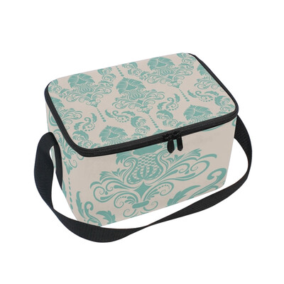 

ALAZA Lunch Box Insulated Vintage Pattern Lunch Bag Large Cooler Tote Bag for Men Women