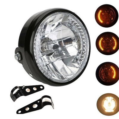 

Universal 67 Motorcycle Headlight LED Turn Signal LightMount Bracket Black