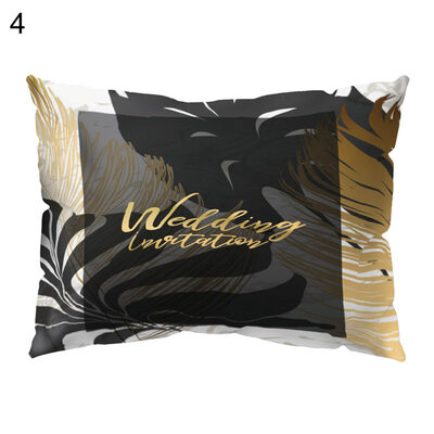 

Leaves Letter Printed Throw Pillow Case Cushion Cover Home Sofa Bed Decoration