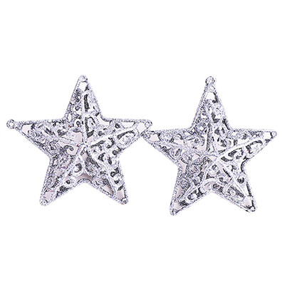 

Toponeto XMAS Glitter Hollow Snowflake Hanging Star Christmas Party Decor Tree Ornament