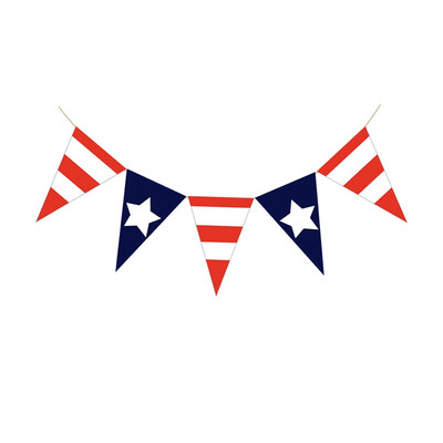 

USA String Pennant Banner Hanging Pennant Banner Garland Patriotic Decorations Kit For Patriotic Events Sports Bars Part