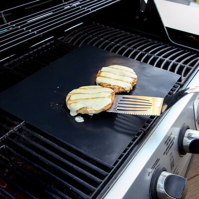 

2pcs BBQ Grill Mat for Barbecue Grill Sheet Cooking&Baking&Microwave Oven Use Black Promotion