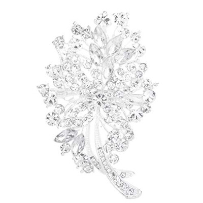 

Rhinestone Crystal Floral Brooches Women Wedding Bridal Party Alloy Bouquet Brooches Pin