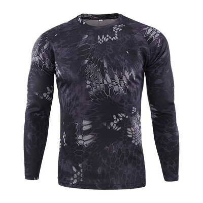 

Toponeto Mens Outdoor Quick-drying Camouflage Long Sleeves Tops Blouse T-Shirts