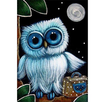 

DIY Diamond Painting Cross Stitch Cute Owl Full Round Diamond Embroidery Rhinestone Home Decor Handwork Gift Canvas Size 25x30cm