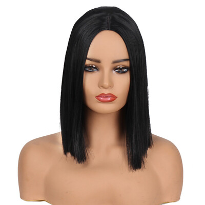 

Gobestart Women Fashion Lady Short Straight Neat Hair Cosplay Party Wig