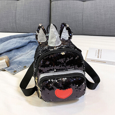 

2019Fashion Mini Unicorn Bag Personality Sequins Shoulder Laser Bag Student Travel Leisure Backpack