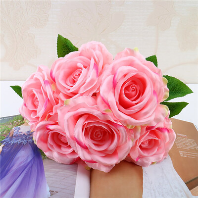 

Toponeto 1 Bouquet Vintage Artificial Rose Silk Flowers Bouquet for Decoration