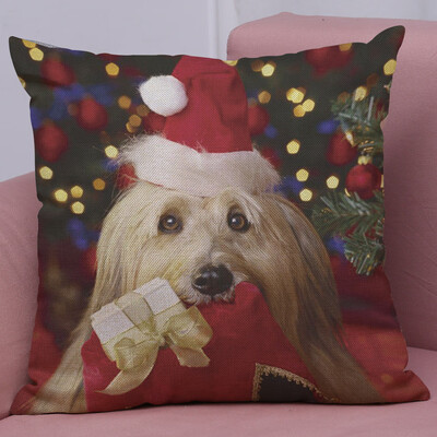 

Gobestart New Christmas Cotton Linen Pillow Case Sofa Cushion Cover Home Decor