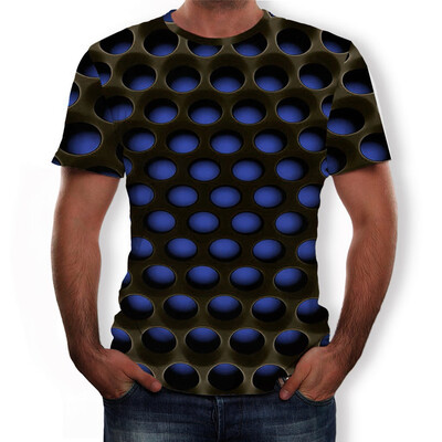 

Toponeto Mens Summer New Style 3D Printed Short Sleeves Fashion Comfort Blouse Top