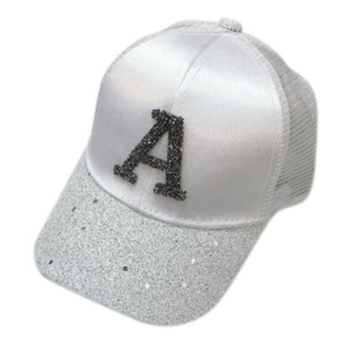 

Fashion Kids Girls Boys Letter Sequin Hip-Hop Baseball Cap Summer Flat Snapback Mesh Hat Baby Caos