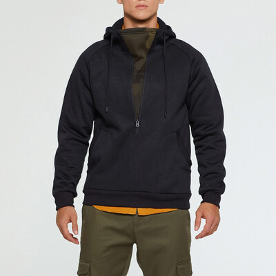 

Toponeto Men Autum Winter Long Sleeve Hooded Sweatshirt Patchwork Outwear Tops Blouse