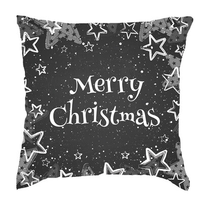 

Tailored Merry Christmas Short Plush Pillowcase Sofa Pad Set Home Decoration 18x18 Inch