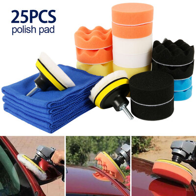 

3 Inch Car Polisher Sponge Polishing Buff Pads Set Kit with M10 Drill Adapter Car Polisher Cleaning Kit