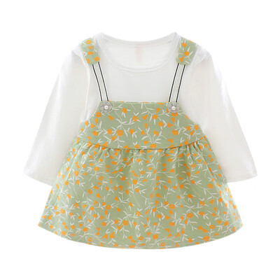 

Baby Girl Clothes 0-3T New Autumn Fashion Dress Casual Foreign Baby Princess Floral Pattern Long Sleeve Dress