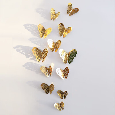 

12pcslot 3D PVC Wall Stickers Butterflies Hollow DIY Home Decor Poster Kids Rooms Wall Decoration