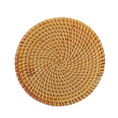 

Handmade Knitted Cup Mat Rattan Coaster Insulation Pad Bowl Mat Teapot Mat Table Mat Tea Ceremony Tray Mat